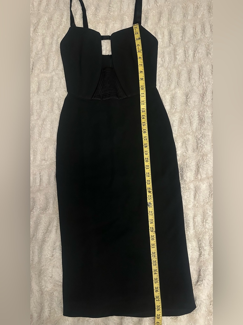Tom Ford Square Neckline Midi Length Black Dress - Picture 7 of 15